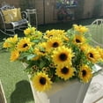 thumbnail image 3 of 4 Bunches Yellow Sunflowers Artificial Flowers Mini Fake Sunflowers Bouquet with Stems for Home Decoration Indoor Outdoor Party DIY Wedding Bouquets Baby Shower, 3 of 8