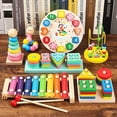thumbnail image 2 of Montessori Wooden Toys for Babies 1 2 3 Years Boy Girl Gift Baby Development Games Wood Puzzle for Kids Educational Learning Toy Gong Bohan LED, 2 of 2