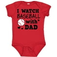 thumbnail image 3 of Inktastic I Watch Baseball with My Dad Boys or Girls Baby Bodysuit, 3 of 5