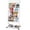 4floor-23.4''w-white, variant on 4-Tier Rolling Magazine Rack with Wheels, Heavy Duty Metal Literature Organizer Stand, Freestanding Brochure Display Holder for Office, School, Library, Reception Area