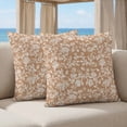thumbnail image 5 of Pillow Covers 20x20 Set of 2, Botanical Rose Bud Square Throw Pillow Covers for Couch/Sofa/Living Room, Vintage Brown Floral Leaves Farmhouse Decorative Soft Pillowcases for Couch Throw Pillows, 5 of 9