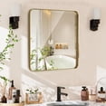 thumbnail image 7 of EDX Bathroom Mirror 32"x 40"Wall Mirror with Rectangular Metal Frame, Gold, 7 of 7