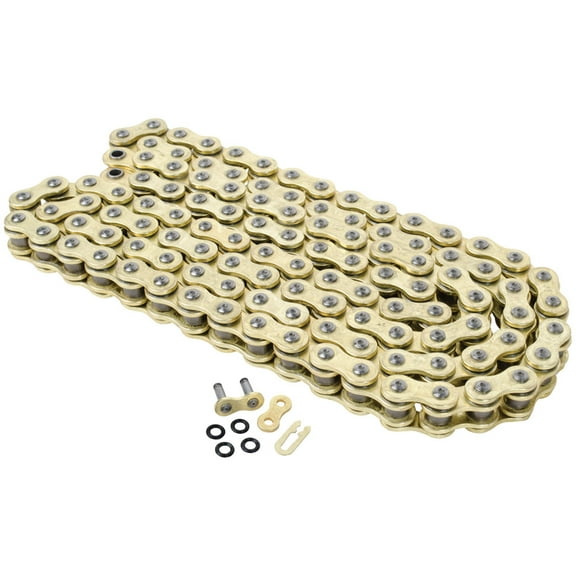 Primary Drive Gold Plated ORH X-Ring Chain 520 X 98 Professional Motorbike Chain with Master Link for Yamaha YZ125 1976 | Powersport Spares, Dirt Bike Parts