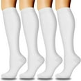 thumbnail image 2 of Karight 3 Pairs Compression Socks for Women&Men 20-30 mmHg Knee High Cute Support Socks for Nurses Pregnacy Travel, 2 of 3