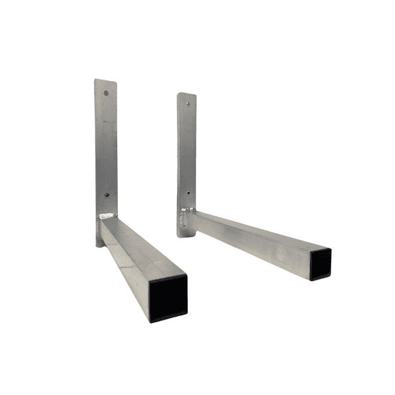 F&L Heavy-Duty Mini Split Wall Mount Bracket—Rust-Resistant Aluminum AC Support for Ductless Heat Pump Systems—Universal Fit, 700 lb Capacity—Approved by Florida Building Code (18"x18" Heavy Duty)