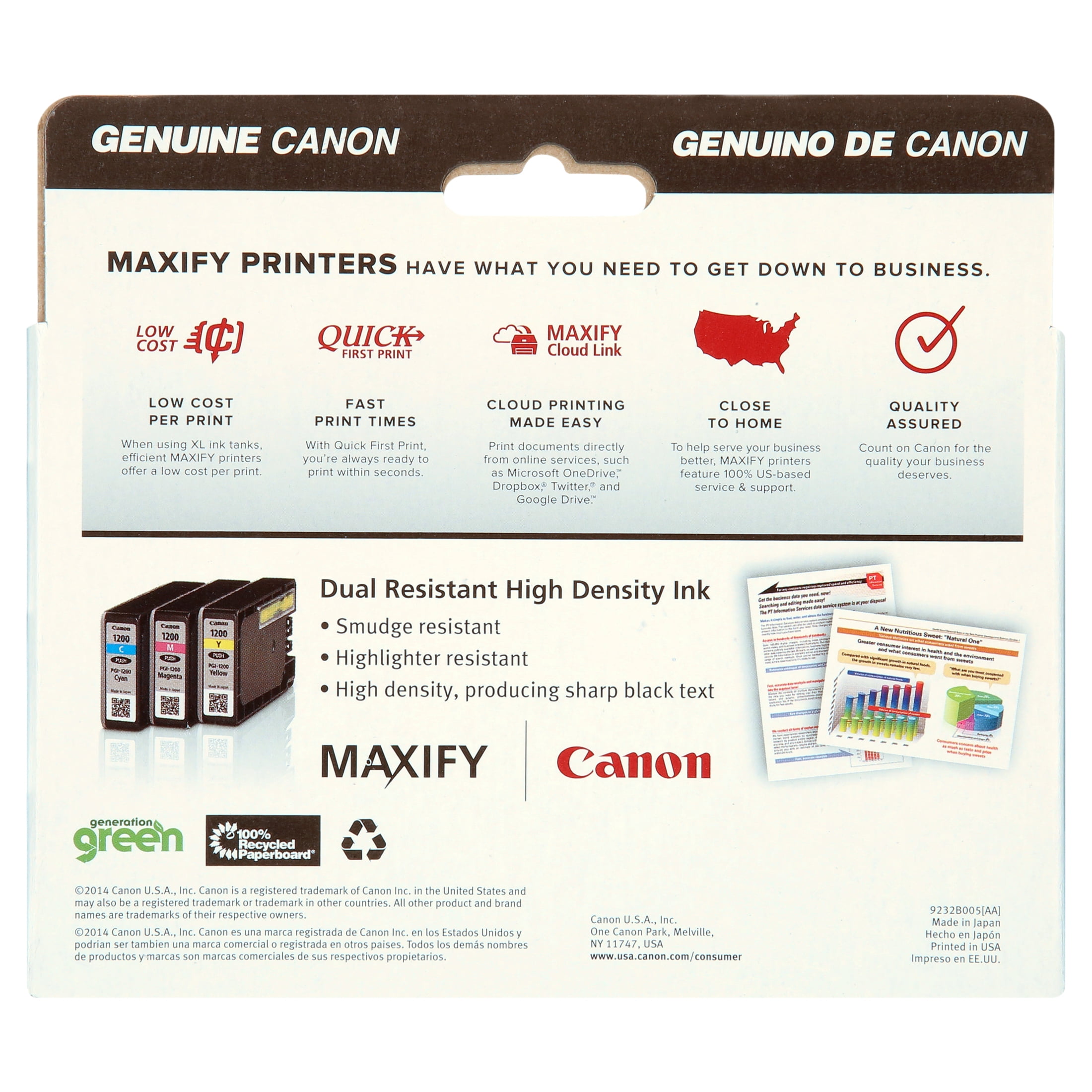 Canon PGI-1200 Color Multipack (C,M,Y) Ink Cartridges