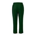 thumbnail image 5 of Zimjoy Mens Track Pants Stretch Drawstring Wasit Athletic Pants Casual Open Bottom Joggers for Workout, Dark Green M, 5 of 8