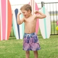 thumbnail image 4 of FORMRS Boys Swim Trunks Quick Dry Mesh Liner Boardshorts Sizes XS-XL, Watercolor Pink Marble Pattern, 4 of 7