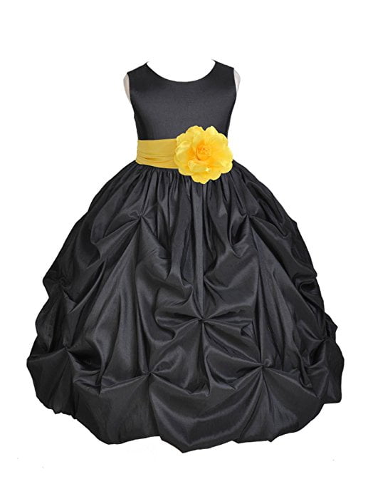 yellow pageant dresses juniors