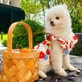 thumbnail image 5 of NIBOLOG Pet Dress Floral Printing Flying Sleeve Ruffle Edge Summer Small Dog Princess Cosplay Costume for Spring, 5 of 8