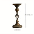 thumbnail image 6 of Vintage Metal Candle Holders | Antique Bronze Finish | Spiral Design | Tabletop Decor for Romantic Dinners & Festive Occasions | Battery-Free, Elegant Home & Restaurant Ambiance Enhancement, 6 of 6