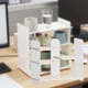 thumbnail image 5 of Estante para tazas de MDF acrílico, estante de exhibición para estación de café con estantes multicapa y Ondulación blanca, 5 of 7
