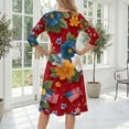 thumbnail image 7 of BOMYJESK 250th Anniversary USA Flag Floral Maxi Dress for Women American Flag Floral Boho Independence Day Summer Dresses 4th July Midi Dresses Casual Evening Dress for Party Yellow L, 7 of 7
