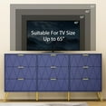 thumbnail image 5 of Anbuy 9 Drawer Dresser Navy with Gold Handles for Bedroom, Chest of Drawers & Long Dresser with Deep Drawers, Modern Wood Dressers for Closet Living Room（Navy Blue）, 5 of 7
