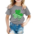 thumbnail image 1 of Ensemble de Hauts Débardeur en Filet pour Filles Enfants Pâques Mignon Saint Pat Col Rond Manches Courtes T-Shirt d'Été Décontracté, 1 of 5
