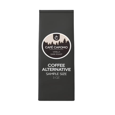 Cafe Capomo Herbal Coffee Alternative, Caffeine & Acid Free, Vanilla Dark Roast, 3 oz. From Tattva’s Herbs