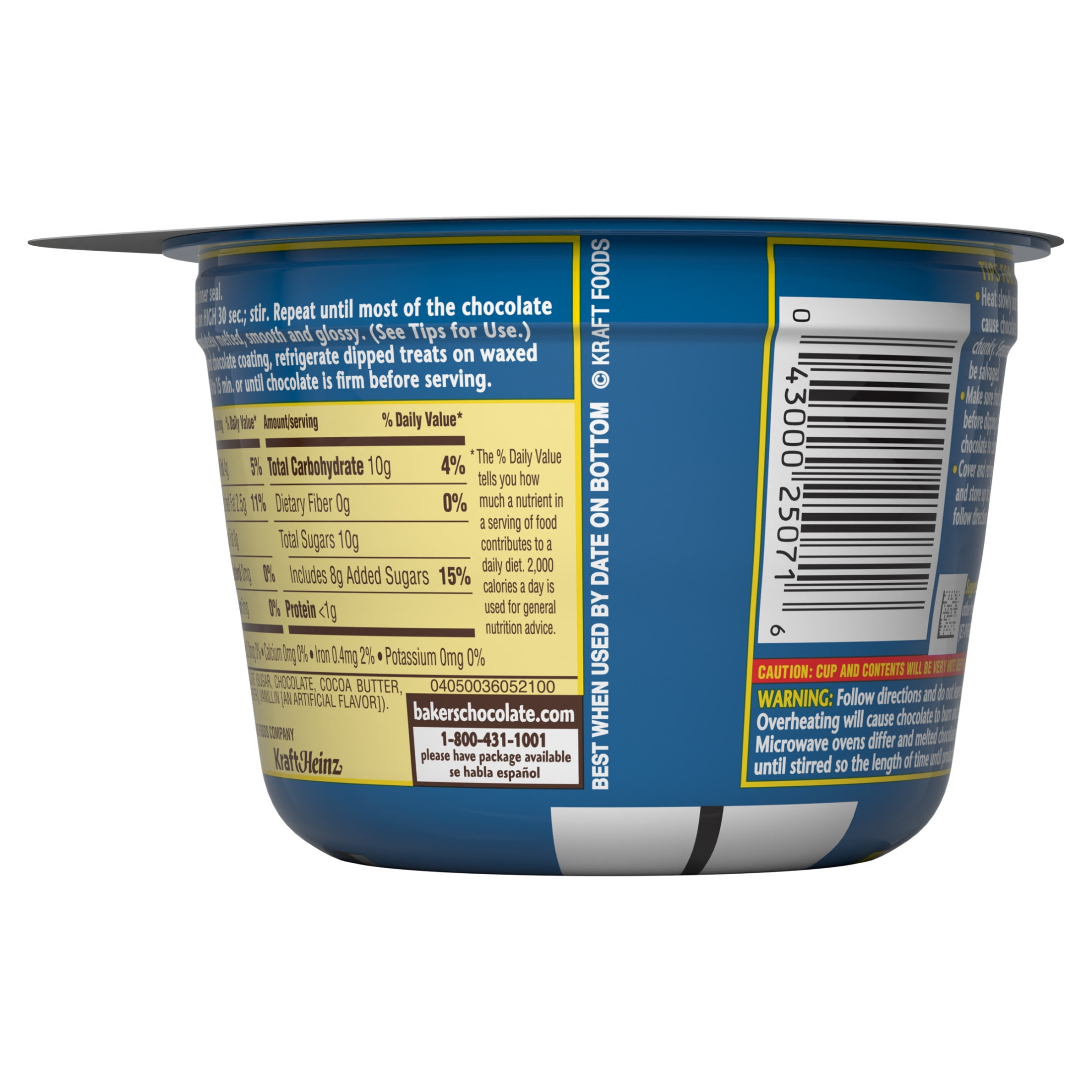 (8 pack) Baker's Real Milk Dipping Chocolate, 7 oz Cup