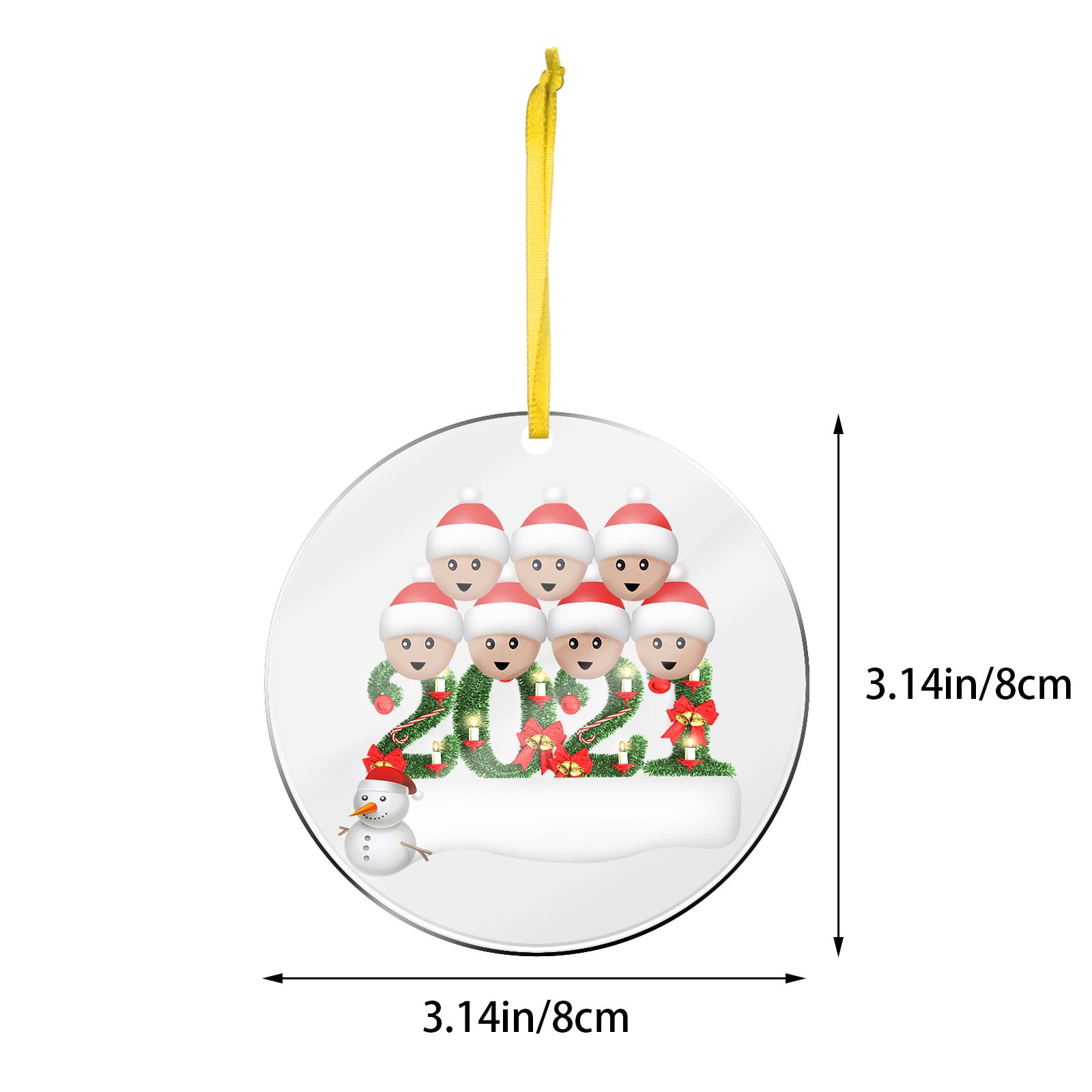 Christmas Savings Clearance 2023! Loopsun Christmas Decor Acrylic  Personalized Survived Family Of Ornament Christmas Holiday Decor for Winter  Christmas Tree Decorations 