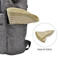 thumbnail image 3 of Tirrinia Women Floppy Straw Sun Hat Foldable Wide Brim Striped Beach Cap for Female, Great Gifts for Mother's Day, Beige, 3 of 6
