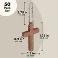 thumbnail image 5 of Bright Creations 50-Pack Mini Wooden Cross Keychains Bulk for Christian Party Favors, Easter Crafts, Necklace and Bracelet Charms for Jewelry Making (1.2x1.7 in), 5 of 10