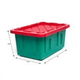 thumbnail image 3 of Homz 9009215 12.25 x 26 x 17.75 in. 15 gal Storage Container, Green & Red - Pack of 6, 3 of 6