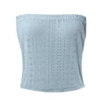 thumbnail image 4 of Tube Top for Women, Sleeveless Strapless Solid Color Summer Top, Polyester Casual Fit, Regular Length, Hand Wash Cold, 4 of 5