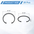 thumbnail image 2 of 20 Pack 1-25/32"(45mm) Retaining Ring Circlip, Snap Rings C-Clips, Black, 2 of 6