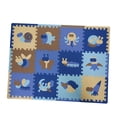 thumbnail image 1 of GUOOL 12Pieces Foam Puzzle Exercise Mat Interlocking Floor Tiles insect Blue, 1 of 9