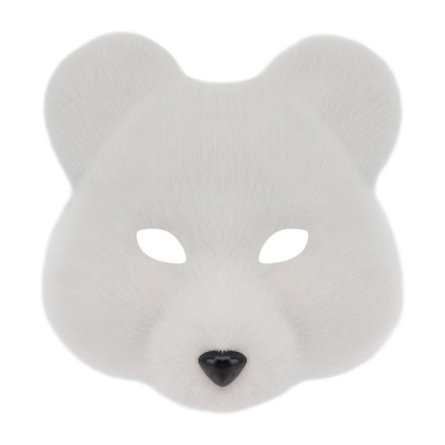 Máscara de Halloween de animales, accesorio de disfraz para cosplay, máscara de Halloween para graduación blanco