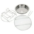 thumbnail image 1 of Gril Barbecue Rond en Acier Inoxydable Mini Pliable, Gril Hibachi Rond Écologique Portable au Charbon avec Grille de Cuisson,, 1 of 5
