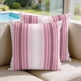 thumbnail image 2 of 16x16 Pillow Covers Set of 2, Pink Ombre Stripe Square Throw Pillow Covers for Couch/Sofa/Living Room, Farmhouse Simple Striped Decorative Soft Pillowcases for Couch Throw Pillows with Hidden Zipper, 2 of 9