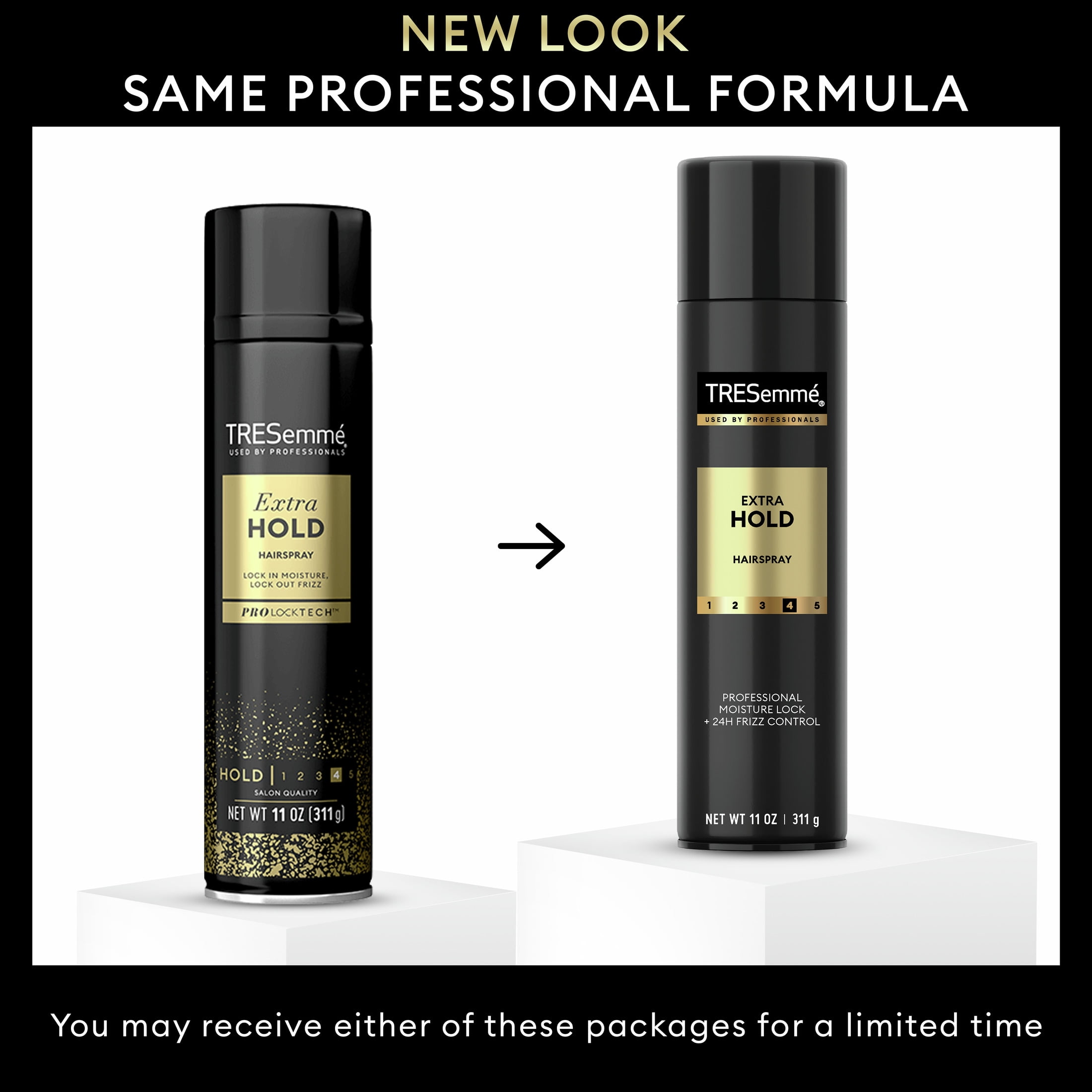(3 pack) TRESemmé Extra Hold Hairspray with 24H Hold and Frizz Control, 11 oz