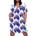 thumbnail image 1 of Vestido largo holgado con bolsillo y bandera australiana para mujer vestidos de ceremonia, 1 of 6