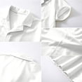 thumbnail image 4 of MaFYtyTPR Short Sleeved Shirts for Men Casual Solid Color Button V-Neck Breathable Blouse Men's Summer T-shirts A-White XXXL, 4 of 6