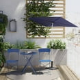 thumbnail image 2 of GRANDPATIO Outdoor 6x4 Ft Rectangular Balcony Umbrella, 360°Tilt & Rotation Flat Umbrella Shade, Navy Blue, 2 of 8