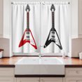 thumbnail image 2 of Ambesonne Guitar Kitchen Curtains, V Shaped Design Song, 55"x39", Multicolor, 2 of 3