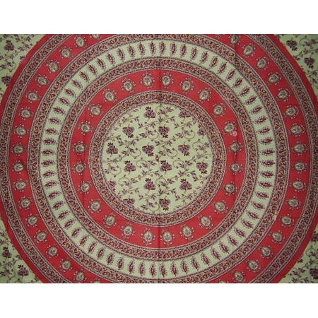 Green Floral Vine - Floral Vine Tapestry Cotton Bedspread 108