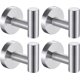 thumbnail image 1 of Zhuge Ganchos para toallas de baño, ganchos de pared para montaje en pared, ganchos para abrigos de acero inoxidable SUS 304 para puerta de armario, paquete de 8 (níquel cepillado), 1 of 3