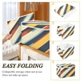 thumbnail image 2 of Yayeee Collapsible Cube Storage Bin with Lid Fabric Closet Decorative Basket with Handles, Retro Colorful Stripes, 2 of 7