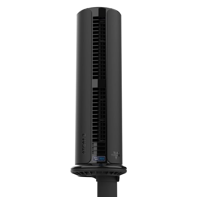 Ventilador de Torre Vornado ATOM 2S AE Oscilante Con Soporte Alexa Negro