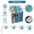 thumbnail image 7 of Table Runner Dresser Scarves 72 Inch Long, Ocean Beach Theme Starfish Seashell Linen Dining Table Runners Blue Sky Clear Water Tabletop Scarf for Wedding Holiday Party Kitchen, 7 of 7
