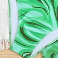 thumbnail image 4 of Avrnliq Girls 3 Piece Tropical Leaf Print Swimsuit Modest Skirted Bathing Suit Halter Top Quick Dry Swimwear Set for Tween Girls 8-15 Years Green,Size 14-15 T, 4 of 9