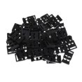thumbnail image 4 of Cerraduras de 50 piezas perfecl Cerraduras de tapón de plástico Cierre de bloqueo de palanca de 2 orificios Hebilla de resorte negro, 4 of 6
