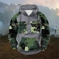 thumbnail image 2 of Atogsazn Men's Sherpa Lined Camouflage Hoodie 1/4 Zip Long Sleeve Pullover Hooded Sweatshirt Winter Warm Tops with Pocket 03-Gray M Fashion, 2 of 4