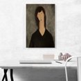 thumbnail image 2 of ARTCANVAS Womans Bust Canvas Art Print by Amedeo Modigliani - Size: 26" x 18" (0.75" Deep), 2 of 9