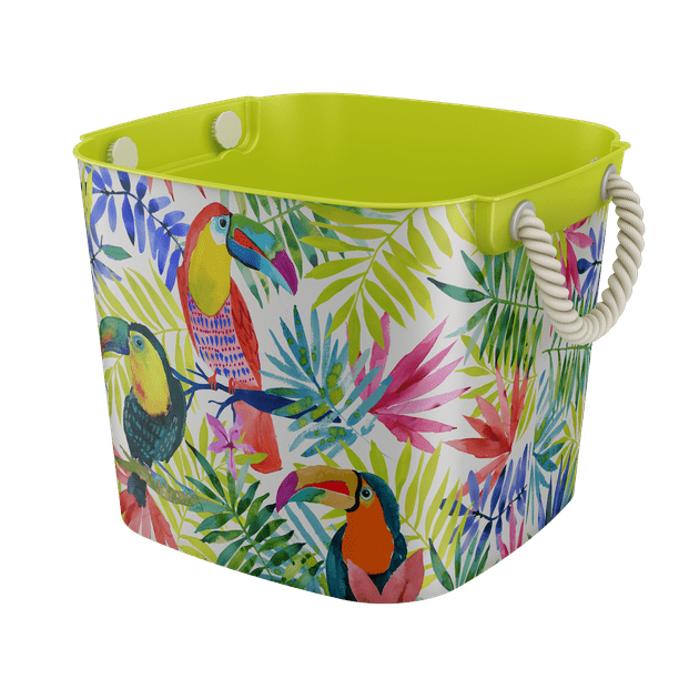 Mainstays 40Liter Flexible Tub with Rope Handles Toucan Print