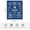 thumbnail image 4 of Brother Gifts, Gifts for Brother, Brother Gifts from Sister, Brother Birthday Gifts, Birthday Gifts for Brother, Gifts for Adult Brothers, to My Brother Blanket 60x50 inch, 4 of 6