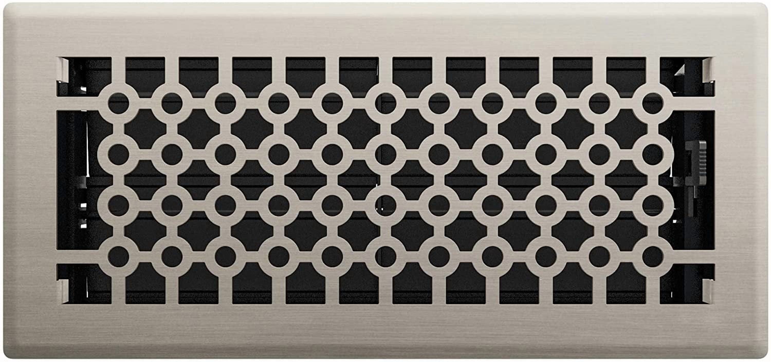 Imperial RG3410 San Francisco Decorative Floor Register, 4 x 10-Inch, Brushed Nickel, 5 Pack