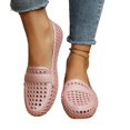 thumbnail image 5 of Willtoo Women's Hollow Out Flat Jelly Sandals, Solid Color Round Toe PVC Slip On Shoes, Casual Summer Beach Sandals, 5 of 6