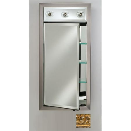 - Afina Corporation SD-LC1740RTUSGD 17x40 Contemporary Integral Lighted Single Door - Tuscany Gold